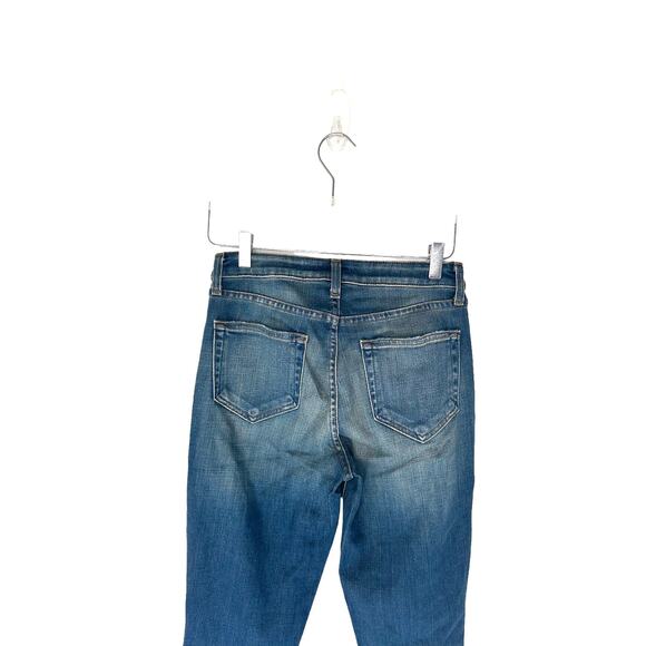L'AGENCE El Matador Jeans Rustic Blue High Rise Distressed Cropped Denim Size 26 - Picture 7 of 12
